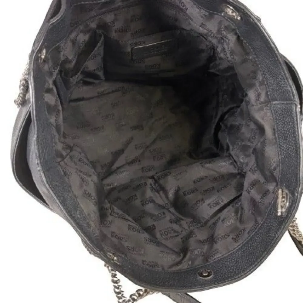 Michael Kors Whipped Chelsea Black Leather Tote Hobo Shoulder Bag Purse MRP$528